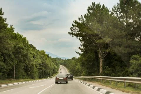 Traffic on the highway. Stock Photos