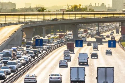 Traffic on the highway Foto stock