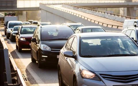 Traffic on a highway Stock Photos