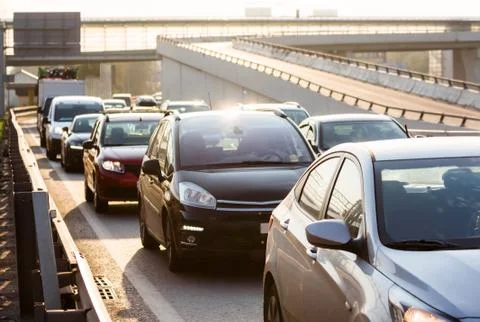 Traffic on a highway Stock Photos