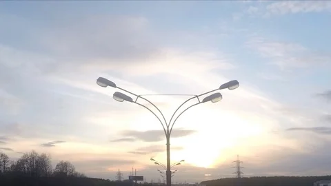 Traffic on the highway at sunset timelapse Stock Footage 77283145