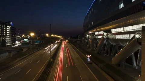 Traffic on highway, time lapse Видео 61334862