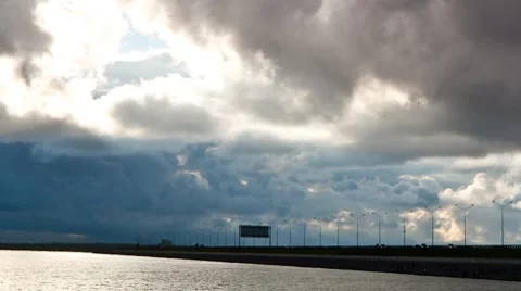 Traffic on the highway, timelapse Stock Footage 8663601