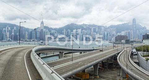 Traffic in Hong Kong at day Stock Photos