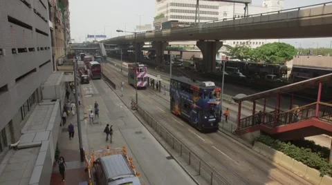 Traffic in Hong Kong Stock Footage 42849014