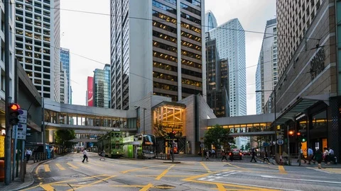 Traffic in Hong Kong. Stock Footage 87809115
