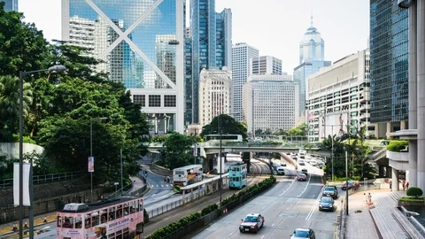 Traffic in Hong Kong. Video stock 87824963
