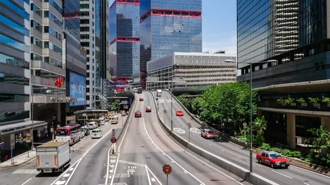 Traffic in Hong Kong. Stock Footage 87862051