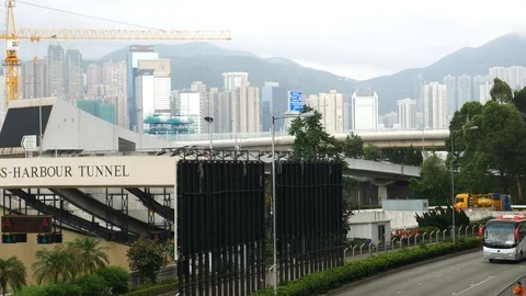 Traffic in Hong Kong Stock Footage 102417552