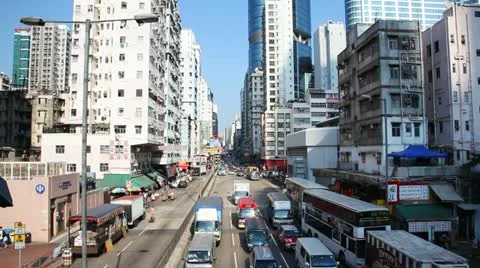Traffic of HongKong timelapse Video stock 16281930