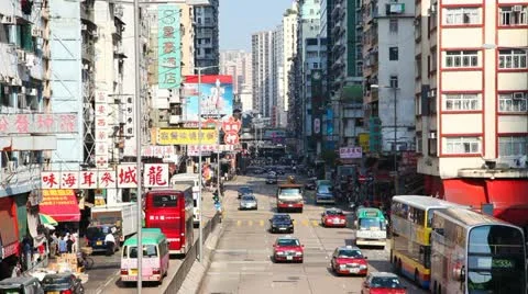 Traffic of HongKong timelapse Video stock 16283295