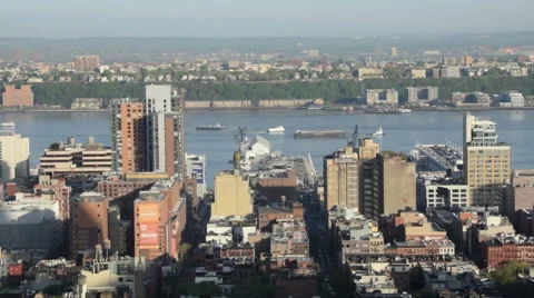 Traffic on the Hudson Stock Footage 52135255