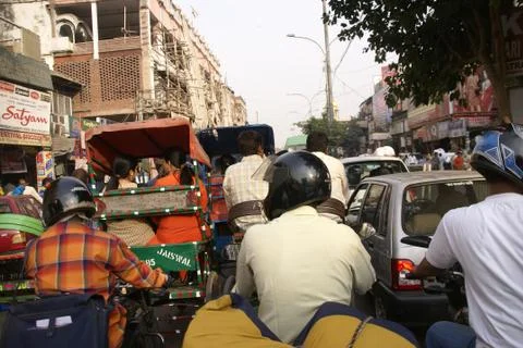 Traffic inches forward Fotos Stock