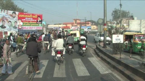 Traffic in India Stock Footage