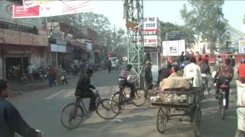 Traffic in India Stock Footage 342876
