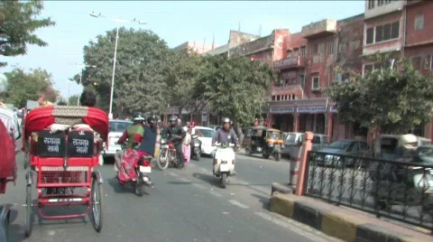 Traffic in India Stock Footage 343243