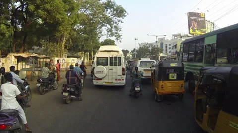 Traffic in India Stock Footage 38192547