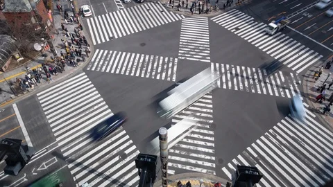 Traffic intersection 4.2 Stock Footage 105889604