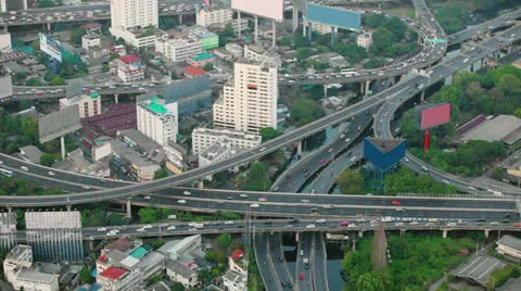 The traffic intersection in the big city Stock Footage 24952981