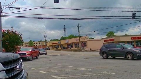 Traffic at an intersection on Buford Hwy Stock Footage 143213891