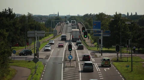 Traffic intersection Stock Footage 39017521