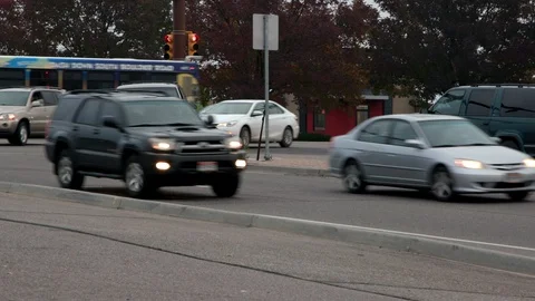 Traffic at an intersection Stock-Footage 98896913