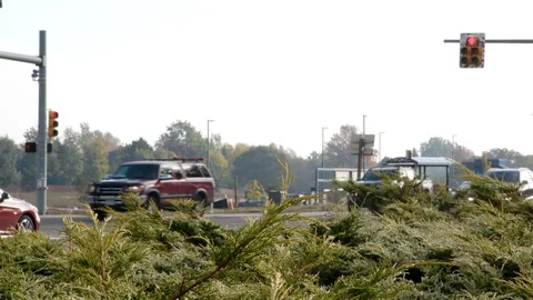 Traffic at intersection Stock-Footage 98897360