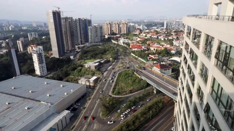 Traffic intersection in Interlomas mexico city 4k timelapse Stock Footage 159151646