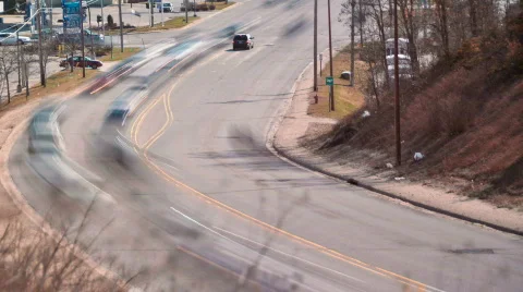 Traffic at an intersection time-lapse. Stock Footage 362779