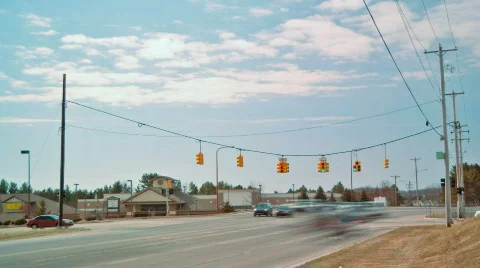  Traffic at an intersection time-lapse. Stock Footage 364074