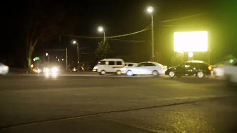 Traffic at an intersection, time-lapse Stock Footage 236712812