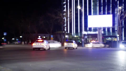 Traffic at an intersection, time-lapse Stock Footage 236715624