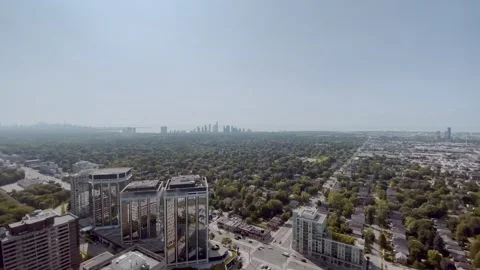 Traffic at an intersection in a Toronto suburb Stock Footage 266072660