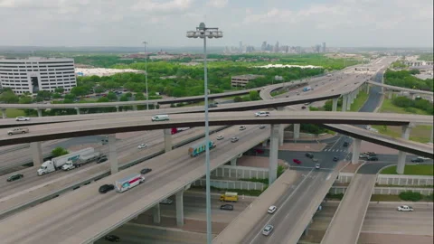 Traffic on interstate 35, Austin, Texas, USA Stock Footage 264764869