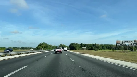 Traffic on Interstate 75 just outside Atlanta, Georgia during rush hour. Stock Footage 263845273