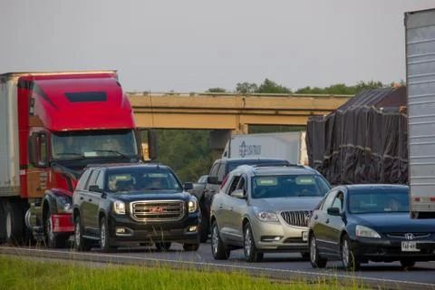 Traffic on the Interstate Stock Photos