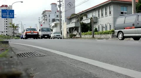 Traffic in Ishigaki Stock Footage 10914052