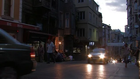 Traffic in Istanbul in the evening Stock Footage 93964326