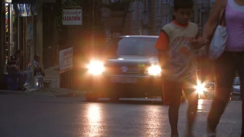 Traffic in Istanbul in the evening Stock Footage 93964511