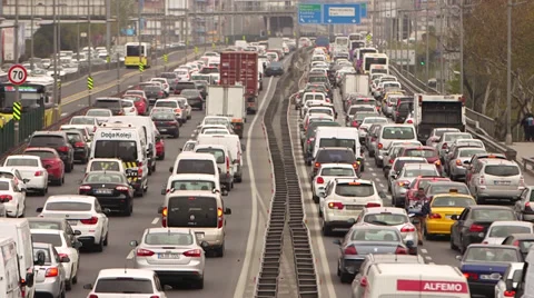 Traffic in Istanbul Stock Footage 36912210