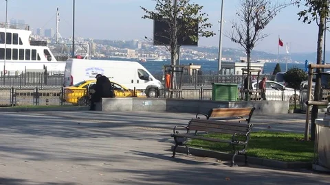 Traffic in Istanbul, View to the Bosphorus 스톡 동영상 82276523