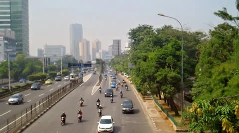 Traffic in Jakarta Stock Footage 24579596