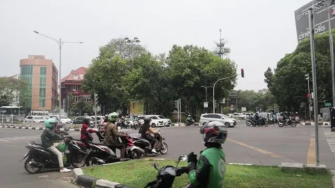 Traffic in Jakarta Stock Footage 255189167