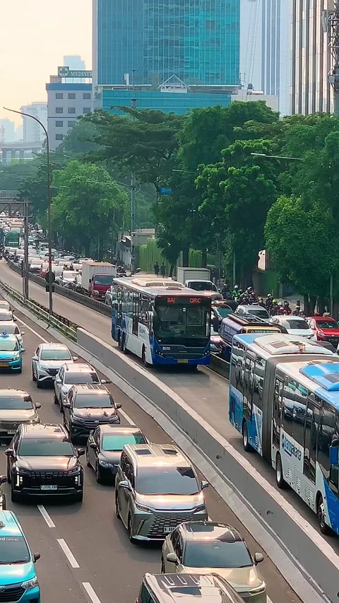 Traffic Jam 2 (Potrait) Stock Footage 334586217