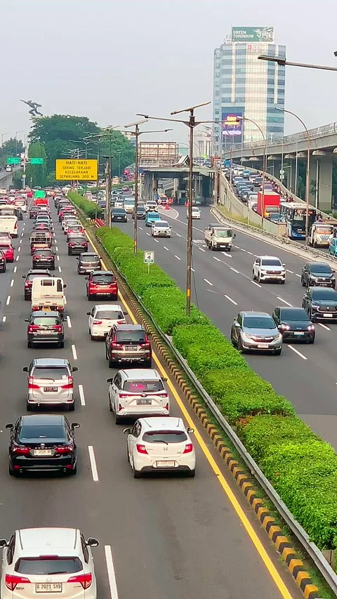 Traffic Jam 3 (Potrait) Stock Footage 334586256