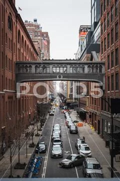 Traffic jam and activity of a normal day in the streets seen from the High Li Stock Photos