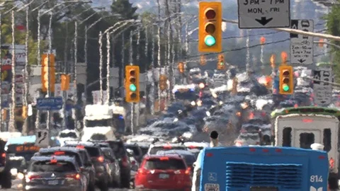 Traffic jam and gridlock in scorching su... | Stock Video | Pond5