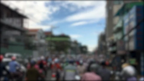 Traffic jam and rush hour in Vietnam Stock Footage 111139600