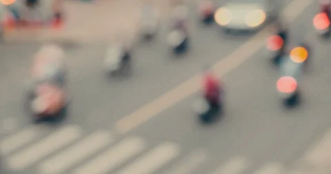 Traffic jam and rush hour in Vietnam Stock Footage 115049043