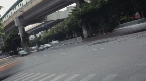 Traffic jam and smog in Guangzhou China Timelapse Video stock 59122099